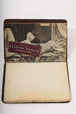 Lot 774 - A rare 1920s pocket-sized book of explicit pornography, 24 images in total