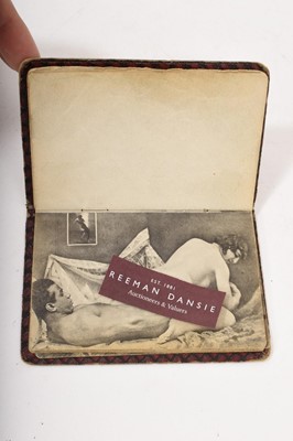Lot 774 - A rare 1920s pocket-sized book of explicit pornography, 24 images in total