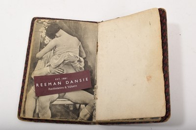 Lot 774 - A rare 1920s pocket-sized book of explicit pornography, 24 images in total