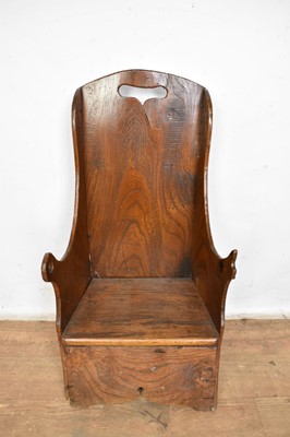 Lot 1252 - 19th century child's elm chair