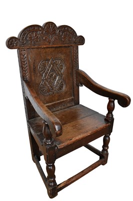 Lot 1241 - Child's wainscot chair, 17th century