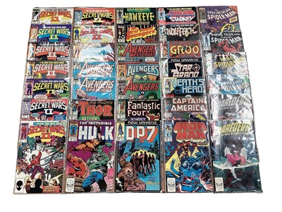 Lot 1749 - Marvel Comics Secret Wars 2, complete limited series from issues 1 - 9 (1985). Issue #3 - first full apperance of the Beyonder. Together with other Marvel Comics to include the Avengers, the Ama...