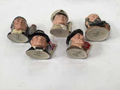 Lot 1264 - Collection of 20 Royal Doulton character jugs including Charles Dickens, W.G. Grace, The Golfer and The Hampshire Cricketer, some limited edition