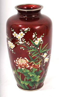 Lot 819 - Early-Mid 20th century Japanese cloisonné enamel vase