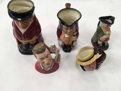 Lot 1269 - Collection of Royal Doulton and other character and toby jugs including Gulliver, The Huntsman, The Jug Collector and Gondolier (22)