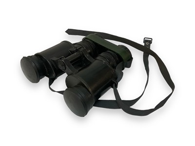 Lot 767 - Pair Cold War era Russian military binoculars with lens covers.