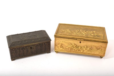 Lot 830 - 19th century continental ormolu casket