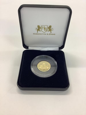 Lot 551 - Tristian Da Cunha - Harrington & Byrne Charles III gold proof Sovereign commemorating Queen Elizabeth II Memorial 2022 (N.B. Boxed but without Certificate of Authenticity) (1 coin)