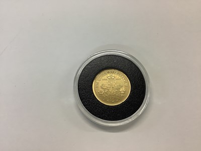 Lot 551 - Tristian Da Cunha - Harrington & Byrne Charles III gold proof Sovereign commemorating Queen Elizabeth II Memorial 2022 (N.B. Boxed but without Certificate of Authenticity) (1 coin)