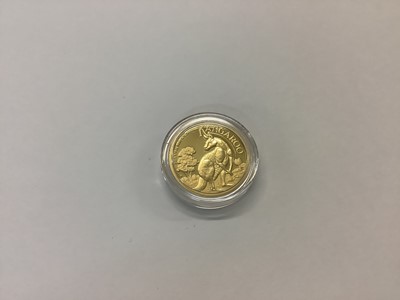 Lot 553 - Australia - Perth Mint 'Kangaroo' Quarter Ounce gold proof $25 coin 2023 (N.B. Boxed with Certificate of Authenticity) (1 coin)