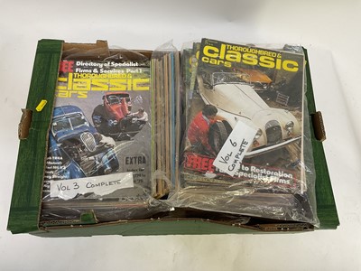 Lot 55 - Six volumes of Thoroughbred Classic cars magazines from the 1970's (1 box).