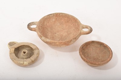 Lot 857 - Three Roman terracotta vessels