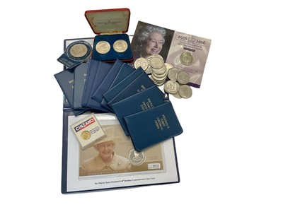 Lot 571 - World - Mixed coinage to include G.B. Imitation Guineas, Elizabeth II 80th Birthday commemorative coin cover, a quantity of world coinage & others (Qty)