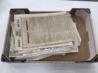 Lot 1469 - Selection of newspapers including 17th century, including the London Gazette, 19th century The Star, The Spectator, National Onmibus etc.