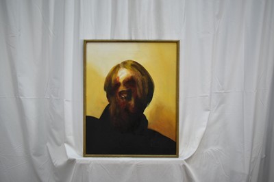 Lot 928 - *Maggi Hambling (b.1945) oil on canvas - Portrait of a Friend, signed and dated 1976 verso, framed