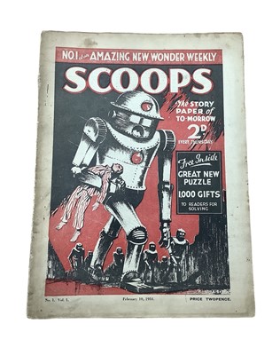 Lot 1759 - Scoops sci-fi magazine, a complete set from issues 1 - 20 (1934).