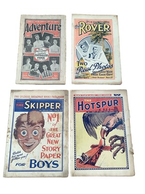 Lot 1761 - Three boxes of vintage magazines/comics. To include Adventure (1921), the Rover (1922), TV times (1955), Courage, Valiant and others.