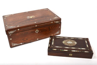 Lot 753 - Victorian card box and another box