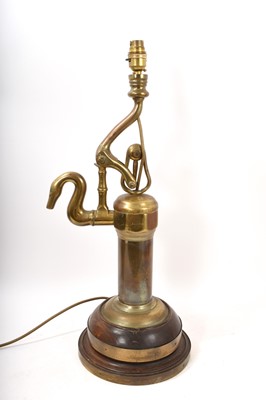 Lot 752 - Antique French wine tap converted to a lamp