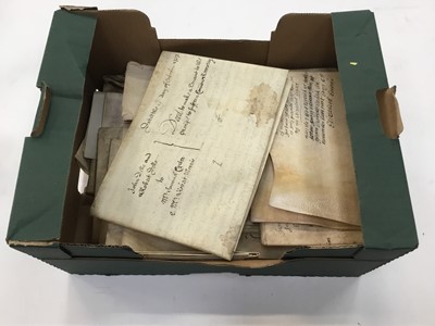 Lot 1480 - Collection of indentures on parchment and vellum 17th century and later (2 boxes)