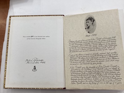 Lot 1497 - Asprey, a limited edition leather replica of The Victorian Photograph Album, no. 299 of 1000, each page with a gilded edge and reproduced images of painted flowers by Helen Riddell, 29cm (11 1/2...
