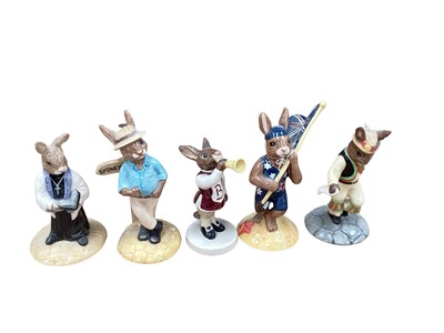 Lot 1301 - Twenty Royal Doulton Bunnykins figures including Morris Dancer, Federation Harry The Herald, Sydney and Vicar