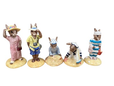 Lot 1303 - Twenty Royal Doulton Bunnykins figures including Sightseer, Tourist, Seaside, Sailor and Mother