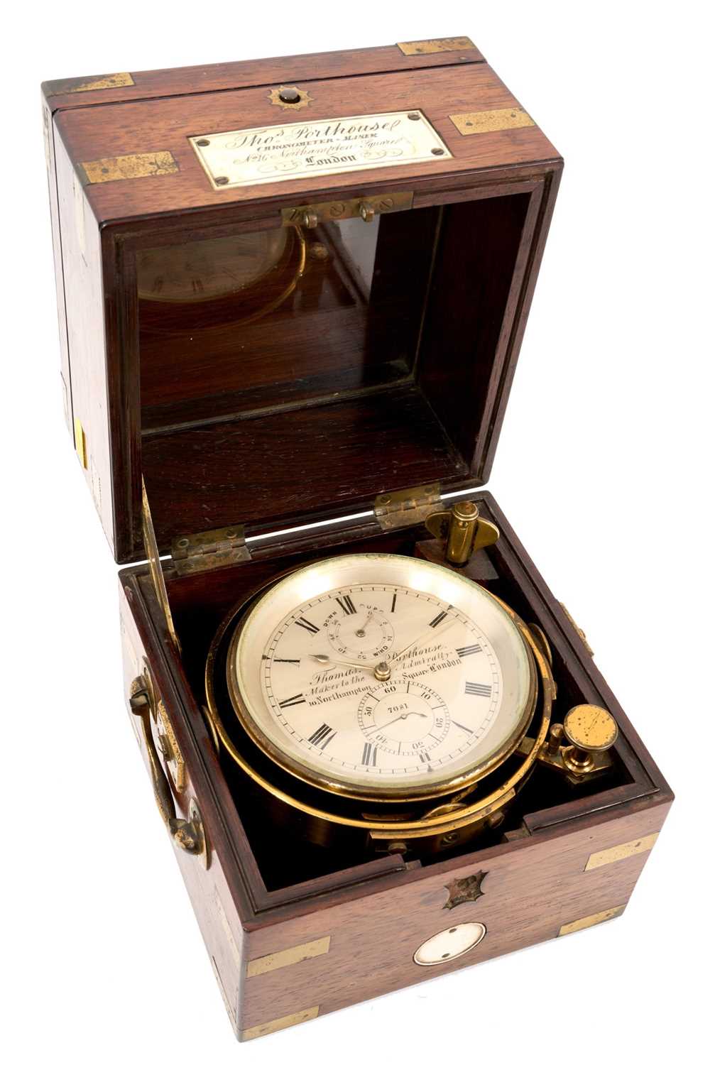 Lot 651 - Fine 19th century Thomas Porthouse ships' chronometer in brass bound rosewood case