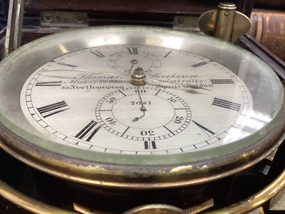 Lot 651 - Fine 19th century Thomas Porthouse ships' chronometer in brass bound rosewood case