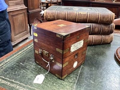 Lot 651 - Fine 19th century Thomas Porthouse ships' chronometer in brass bound rosewood case