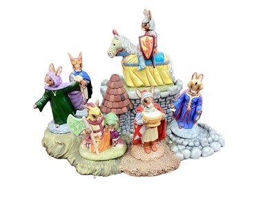 Lot 1309 - Royal Doulton Bunnykins The Arthurian Collection with display stand