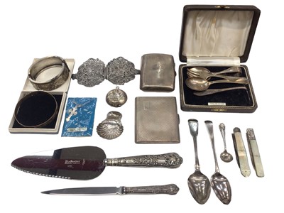 Lot 235 - Group of silver, white metal and plated items