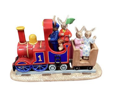 Lot 1312 - Royal Doulton limited edition Bunnykins All Aboard tableau