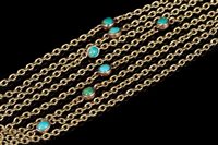 Lot 700 - Late Victorian yellow metal long chain / guard...