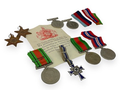 Lot 756 - Collection of Second World War campaign medals comprising 1939 - 1945 Star, Italy Star, Defence medals (x3), War medals (x2) and a Nazi German Mothers Cross.