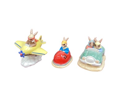 Lot 1321 - Three Royal Doulton limited edition Bunnykins - Chocs Away, Day Trip and Dodgem