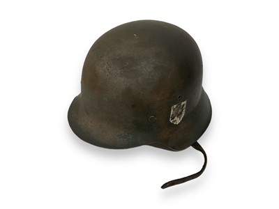 Lot 769 - Second World War Nazi German M42 helmet, with two decals, reissued to SS Division.