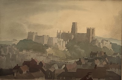 Lot 154 - John Edmund Mace (1889-1952), watercolour of Durham Cathedral