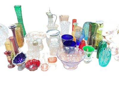 Lot 1331 - Collection of coloured and other glassware including pin dishes (qty)