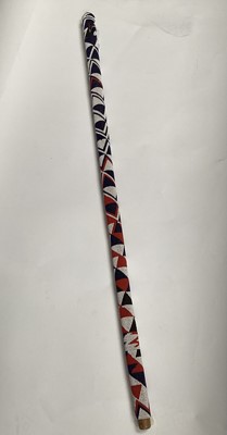 Lot 2535 - African Zulu beadwork staff, 94cm long