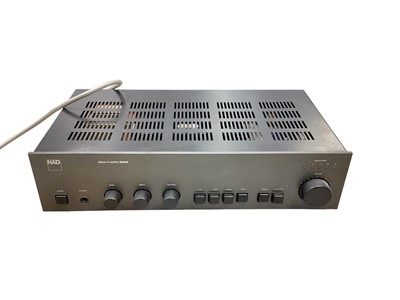 Lot 2224 - NAD C320BEE stereo integrated amplifier, together with a pair of Wharfedale speakers