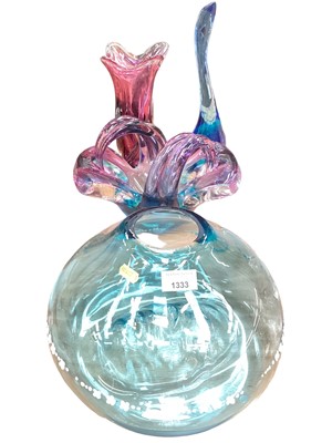 Lot 1333 - Group of four stylish art glass vases