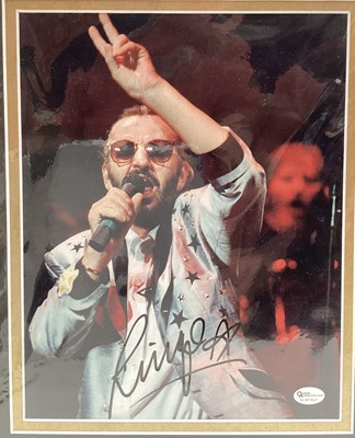 Lot 1495 - Autograph Ringo Star signed coloured photograph with certificate of authenticity.