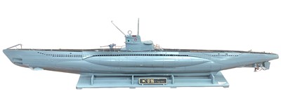 Lot 2658 - Large model of a WW2 German U96 Typ VII C U-boat, 137cm long