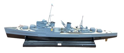 Lot 2652 - Scratch built model of HMS Sheffield, 120cm long