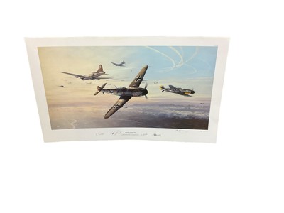 Lot 791 - Group of various unframed limited edition Second World War aviation prints signed by veterans and the artists.