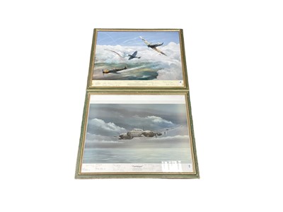 Lot 799 - Group of various framed limited edition Second World War aviation prints signed by veterans and the artists to include Tom Neal etc (7)