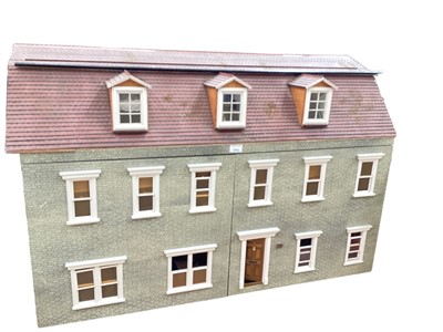 Lot 1978 - Large Georgian style dolls house with contents