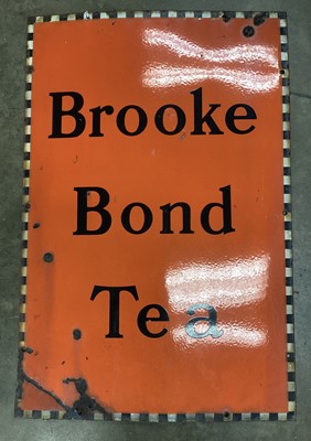 Lot 2677 - Enamel advertising sign for Brooke Bond Tea, 75cm x 51cm