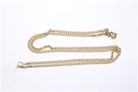 Lot 719 - Gold (9ct) curb link chain